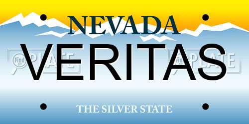 VERITAS Nevada License Plate