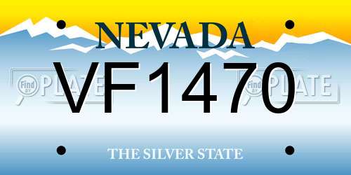 VF1470 Nevada License Plate