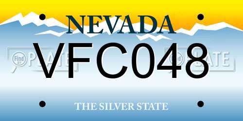 VFC048 Nevada License Plate