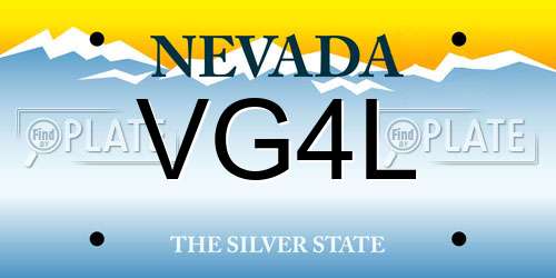VG4L Nevada License Plate