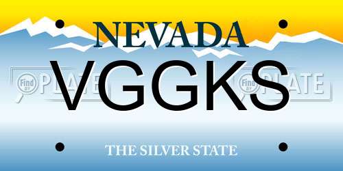 VGGKS Nevada License Plate