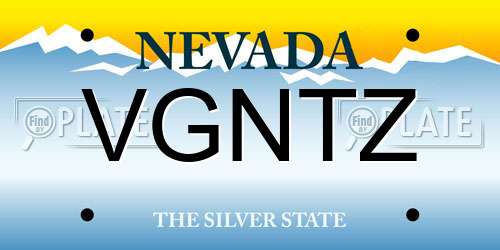 VGNTZ Nevada License Plate
