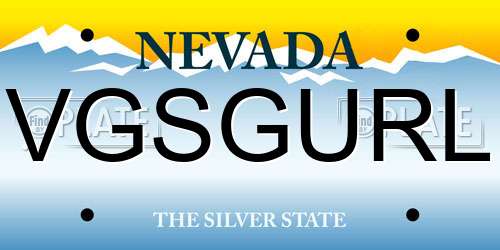 VGSGURL Nevada License Plate