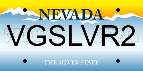 VGSLVR2 Nevada License Plate