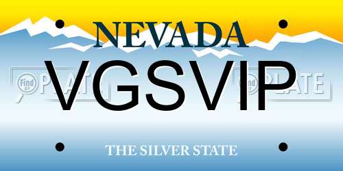 VGSVIP Nevada License Plate