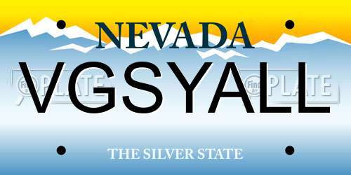 VGSYALL Nevada License Plate