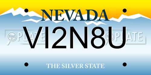 VI2N8U Nevada License Plate