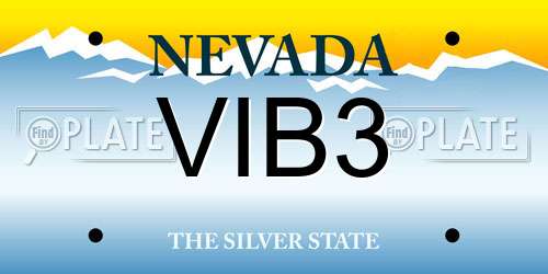 VIB3 Nevada License Plate
