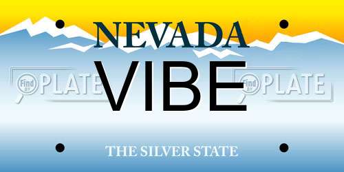 VIBE Nevada License Plate