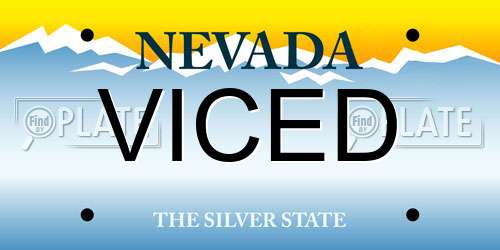 VICED Nevada License Plate