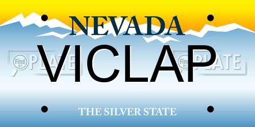 VICLAP Nevada License Plate