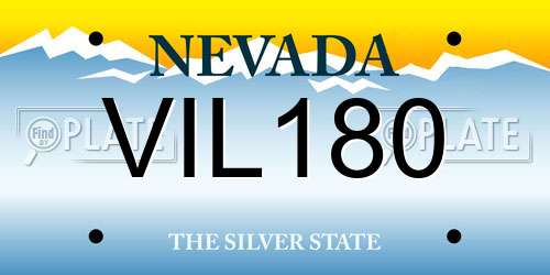 VIL180 Nevada License Plate