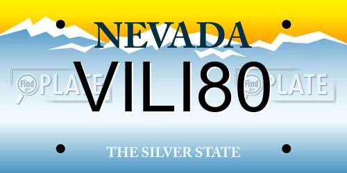 VILI80 Nevada License Plate