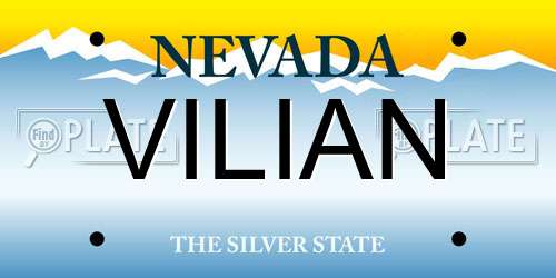 VILIAN Nevada License Plate