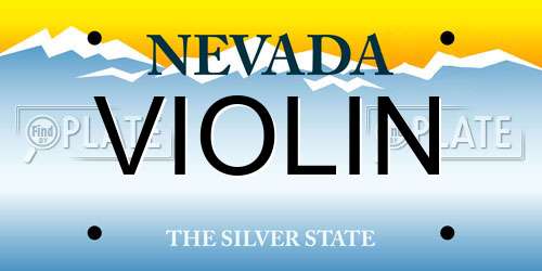 VIOLIN Nevada License Plate