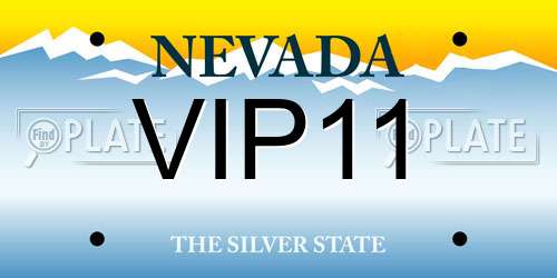VIP11 Nevada License Plate
