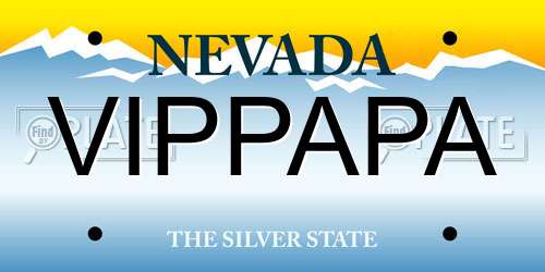 VIPPAPA Nevada License Plate