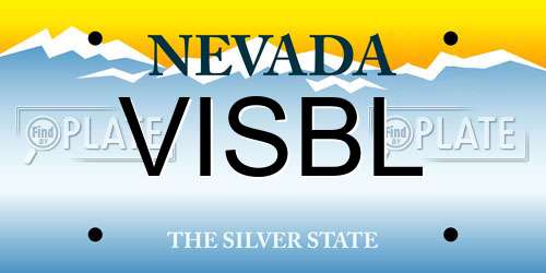VISBL Nevada License Plate