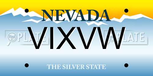 VIXVW Nevada License Plate