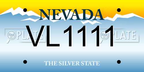 VL1111 Nevada License Plate