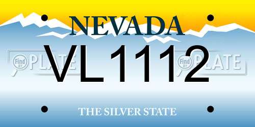 VL1112 Nevada License Plate
