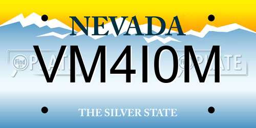VM4I0M Nevada License Plate