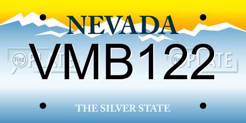 VMB122 Nevada License Plate