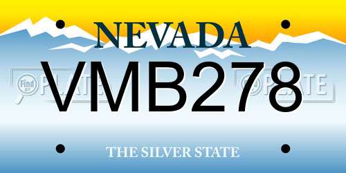 VMB278 Nevada License Plate