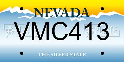 VMC413 Nevada License Plate
