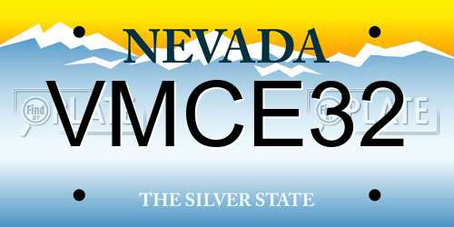 VMCE32 Nevada License Plate