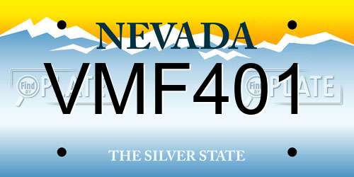 VMF401 Nevada License Plate