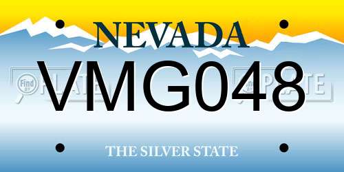 VMG048 Nevada License Plate