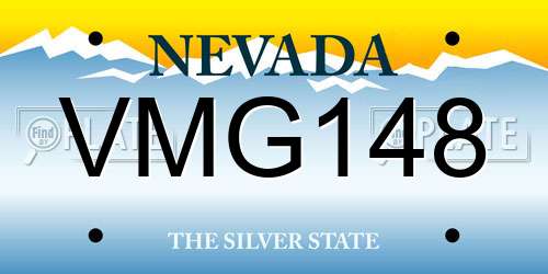 VMG148 Nevada License Plate