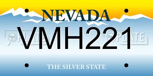 VMH221 Nevada License Plate