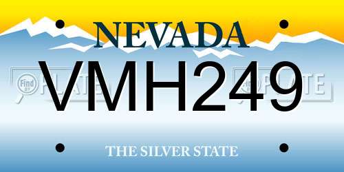 VMH249 Nevada License Plate
