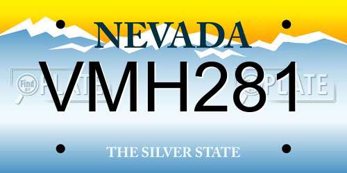 VMH281 Nevada License Plate