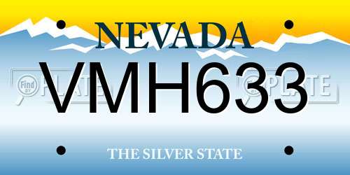 VMH633 Nevada License Plate