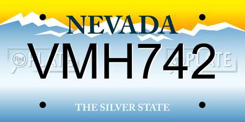 VMH742 Nevada License Plate