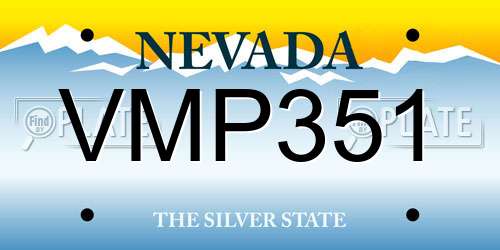 VMP351 Nevada License Plate