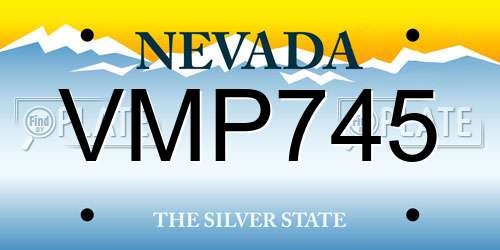 VMP745 Nevada License Plate