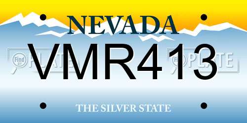 VMR413 Nevada License Plate