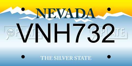 VNH732 Nevada License Plate