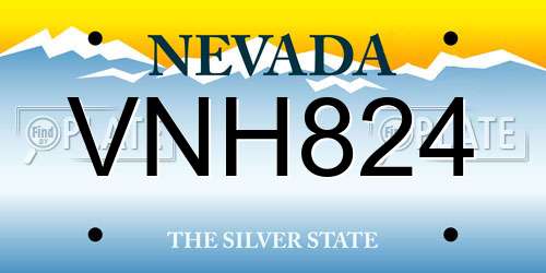 VNH824 Nevada License Plate