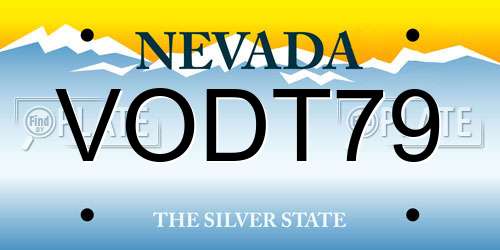 VODT79 Nevada License Plate
