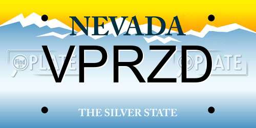 VPRZD Nevada License Plate