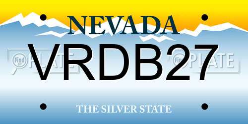 VRDB27 Nevada License Plate