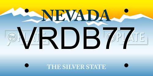 VRDB77 Nevada License Plate