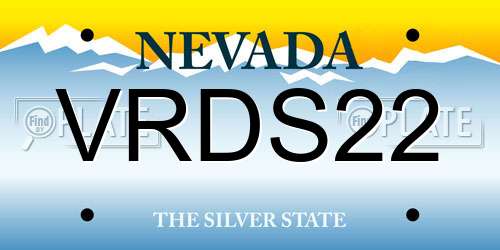 VRDS22 Nevada License Plate