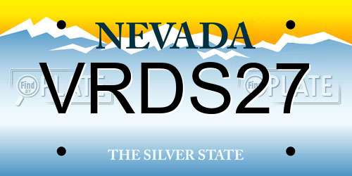 VRDS27 Nevada License Plate
