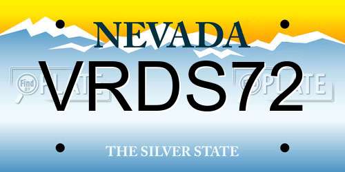 VRDS72 Nevada License Plate